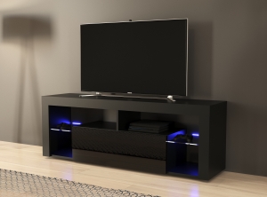 Hugo HG140 Тумба під телевізор чорний/чорний глянець, LED
