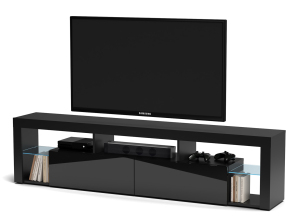 Hugo HG200 Тумба під телевізор чорний/чорний глянець, LED