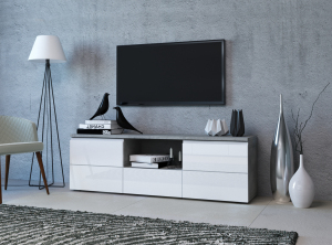 Mezo MZ160 Тумба під телевізор вудкон/білий глянець MDF