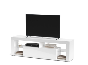 Hugo HG160 Тумба під телевізор білий/білий глянець LED