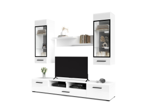 Bianco Мебельная стенка, белый/белый глянец MDF