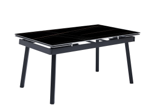 Стіл обідній розкладний John 210x90x76 чорний/чорні ніжки