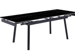 Стіл обідній розкладний John 210x90x76 чорний/чорні ніжки