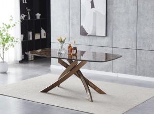Стіл обідній  Hermi 180 x 90 x 76 коричневий
