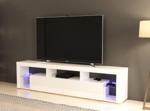 Hugo HG200 Тумба під телевізор білий/білий глянець, LED