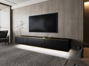Infinity 240 Тумба під телевізор 2Д чорний/чорний софттач MDF