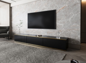 Infinity 240 Тумба під телевізор 2Д чорний/чорний софттач MDF