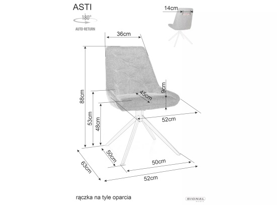 Стілець Asti Signal бежевий Brego 34