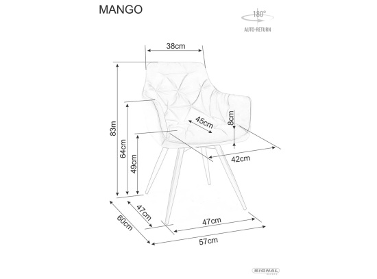 Стул Mango Signal Карі Vardo 66