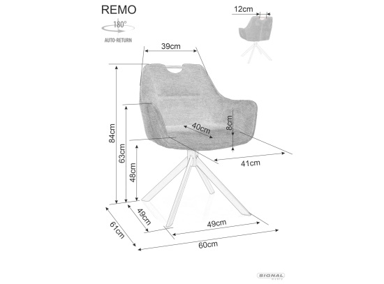 Стілець REMO Signal Бежевий BREGO 31