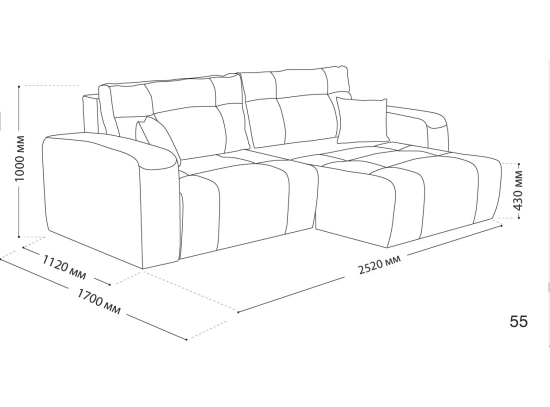 Кутовой диван Benefit 84 бежевый А867-5 (Unitex) + Velluto 2 Beige Squares M (Dekora Group)