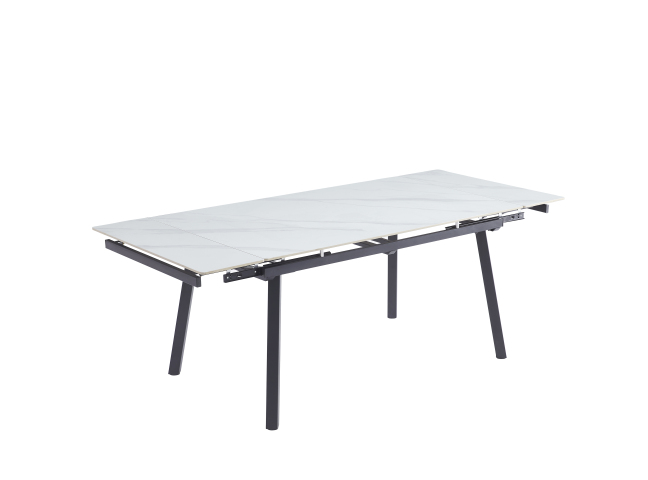 Стол обеденный JOHN 120x30x30см белая керамика/черный