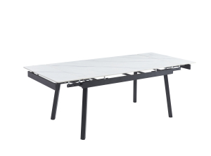 Стіл обідній JOHN 150x30x30см біла кераміка/чорний