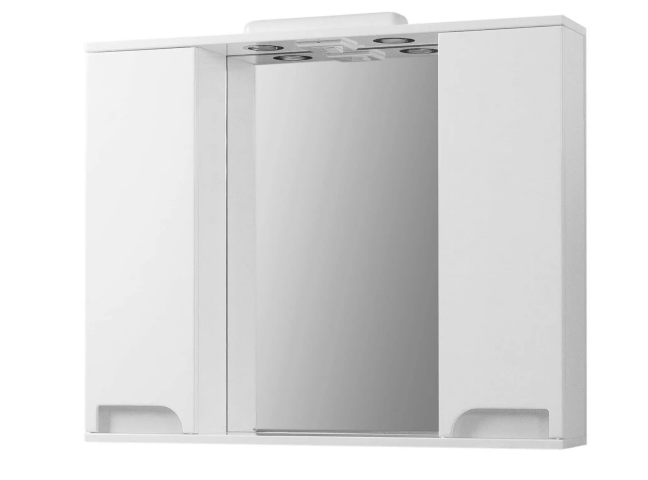 Зеркало с шкафом з свет. Корнелия 80 2 шк. белое