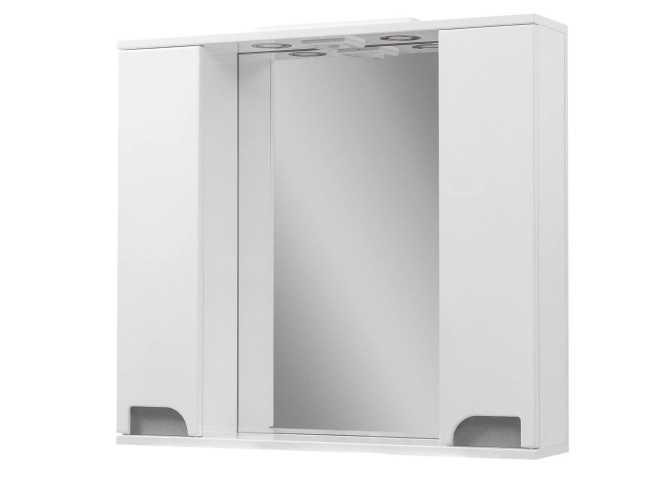 Дзеркало з шафою з світ. Корнелія 90 2 шк. сіре металік