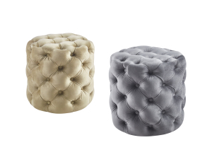 Пуф Laury сірий велюр