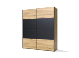 Smart Loft 2 ST170 Шафа гардеробна 2Д дуб артізан/дуб артізан, чорний