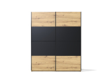 Smart Loft 2 ST170 Шафа гардеробна 2Д дуб артізан/дуб артізан, чорний