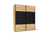 Smart Loft 2 ST170 Шафа гардеробна 2Д дуб артізан/дуб артізан, чорний