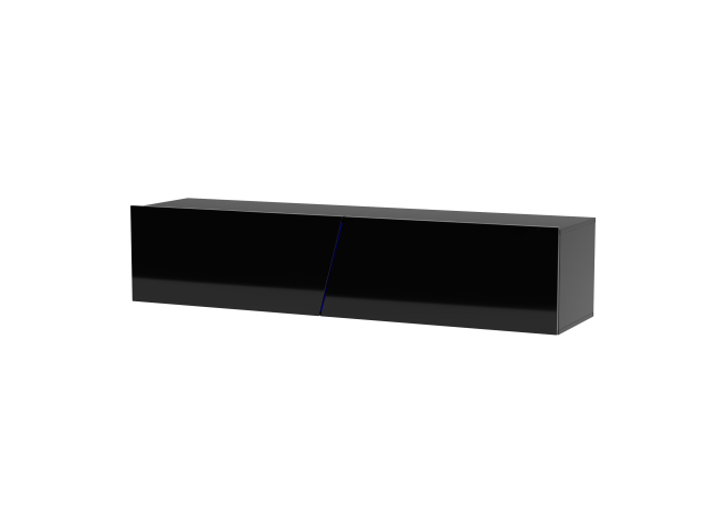 Slant SN160 Тумба под телевизор, черный/черный глянец MDF