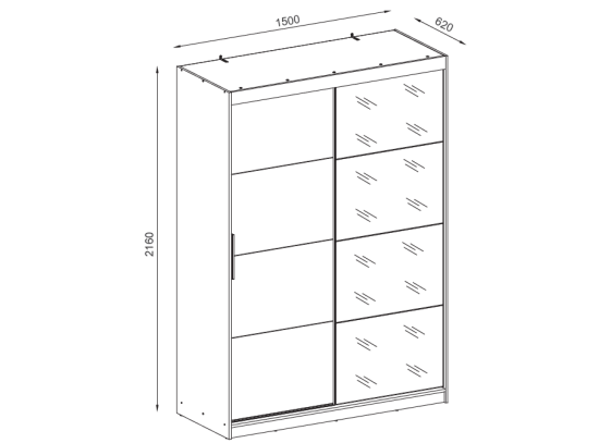 INOVA 150 Шкаф кашемир/кашемир
