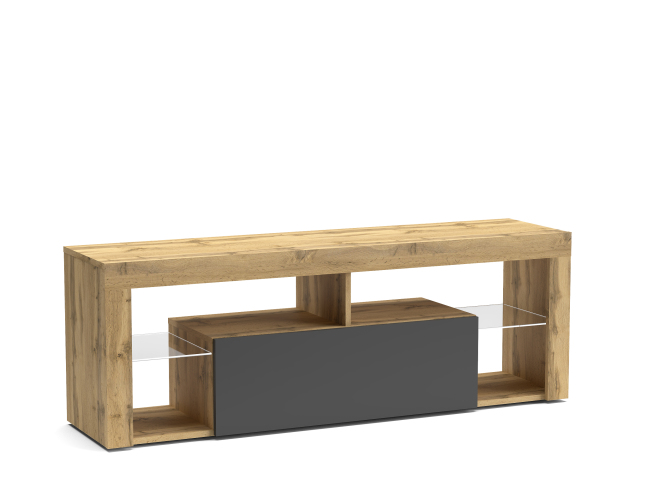 Hugo HG140 Тумба під телевізор, дуб вотан/антрацит MDF