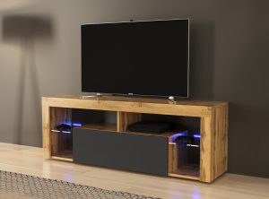 Hugo HG140 Тумба під телевізор, дуб вотан/антрацит MDF