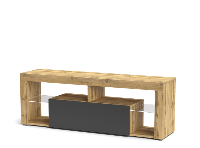 Hugo HG140 Тумба під телевізор, дуб вотан/антрацит MDF