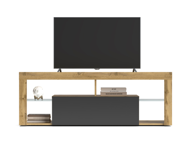 Hugo HG140 Тумба під телевізор, дуб вотан/антрацит MDF