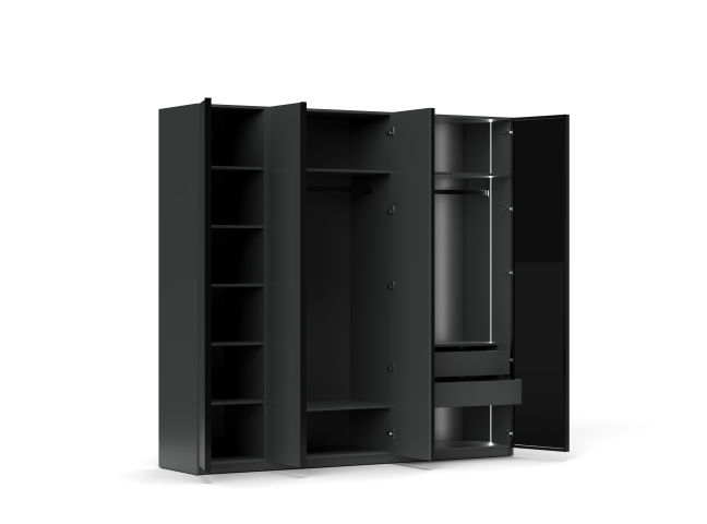 Шкаф SM RIMINI 5D Антрацит