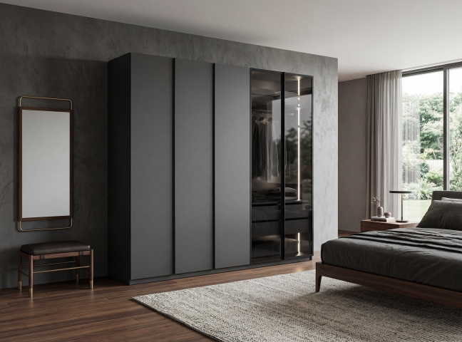 Шкаф SM RIMINI 5D Антрацит