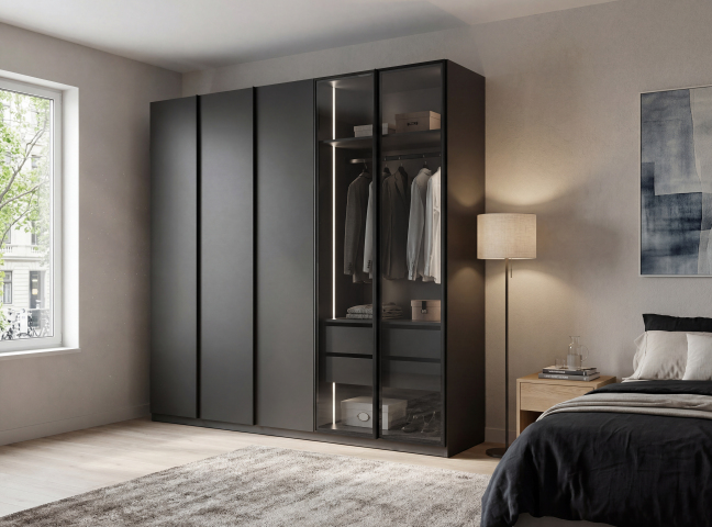 Шкаф SM RIMINI 5D Антрацит