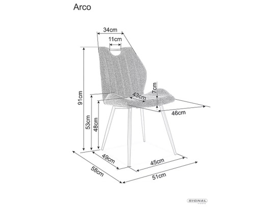Стілець Arco Bluvel 19 Signal чорний