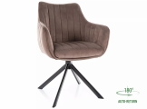 Крісло Azalia Velvet 38 Signal капучіно/чорний