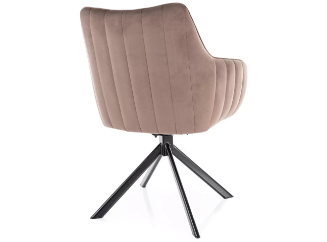 Крісло Azalia Velvet 38 Signal капучіно/чорний