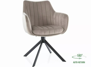 Крісло Azalia Velvet 40 Signal темний бежевий/чорний