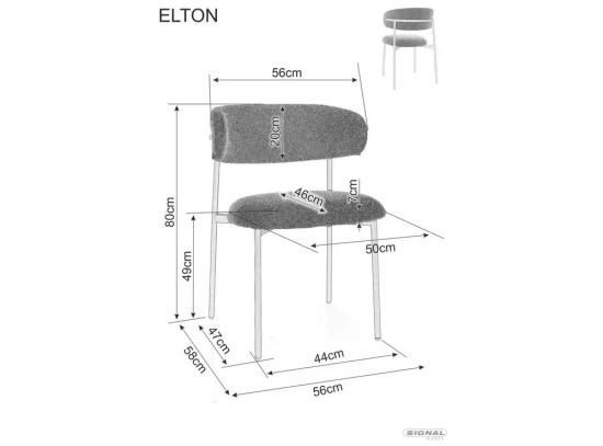 Стілець Elton II Signal горіх/бежевий